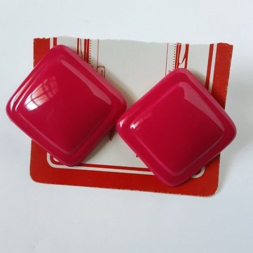 Vintage Large Pink Earrings